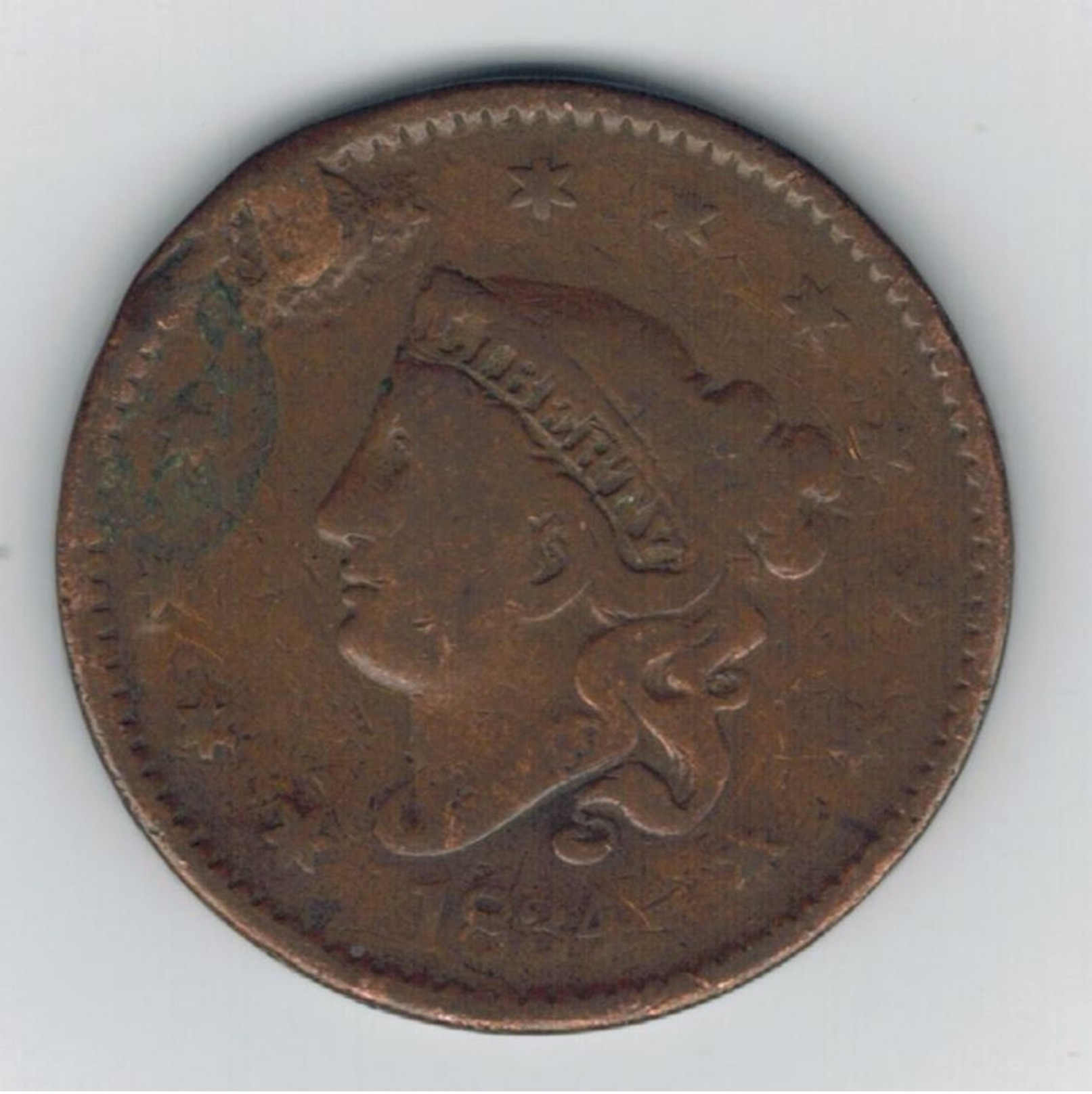 USA , 1 Cent 1834, Used, See Scans. - 1816-1839: Coronet Head (Tête Couronnée)