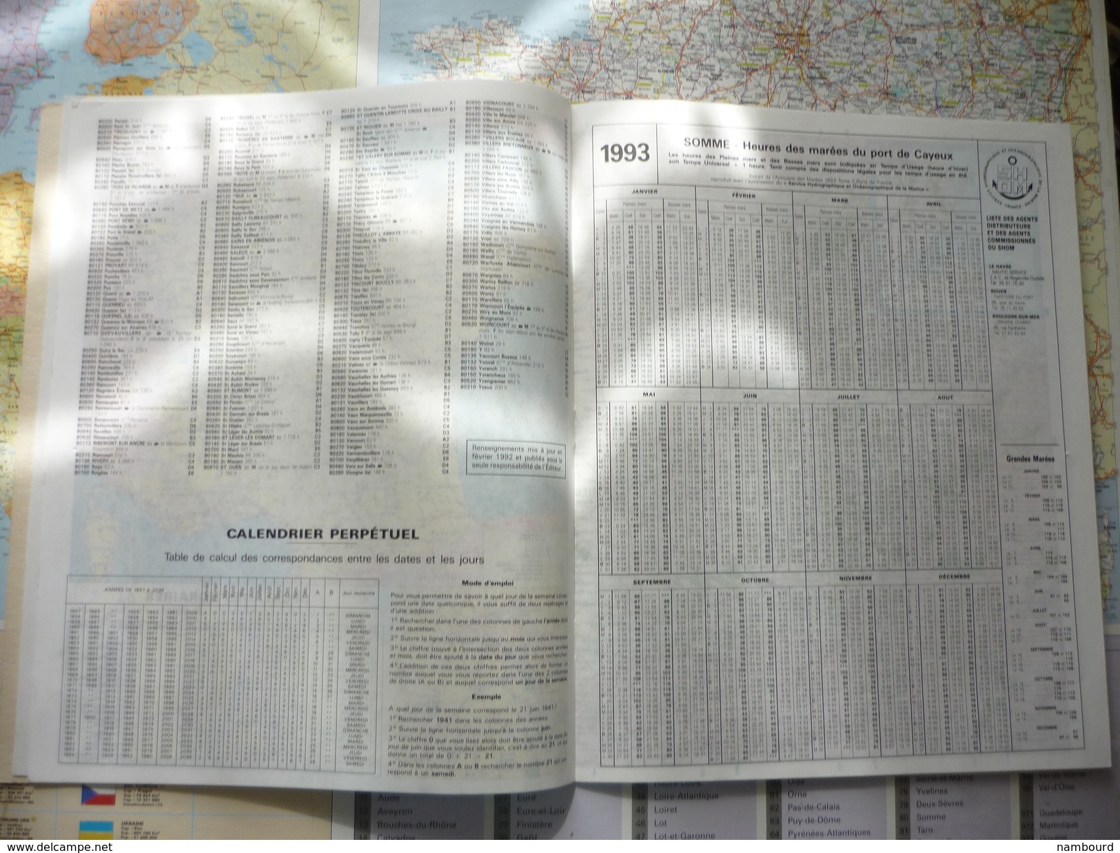 Almanach du facteur 1993   / département de la Somme