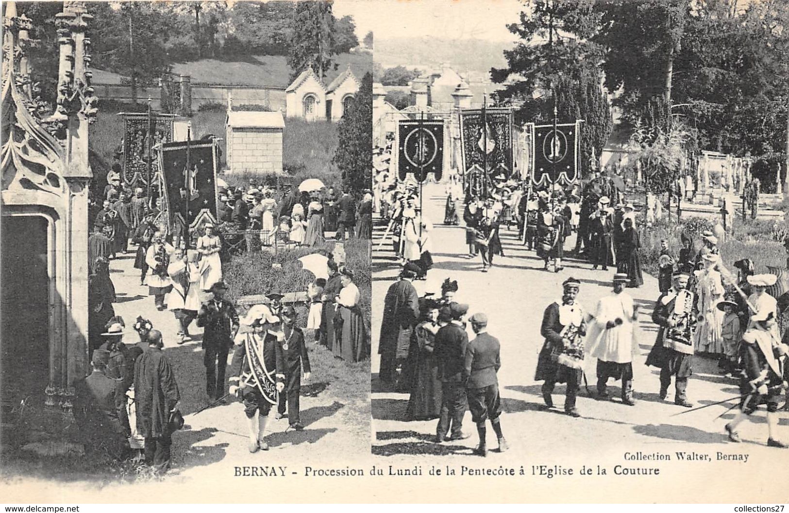 27-BERNAY- PROCESSION DU LUNDI DE PENTECÔTE A L'EGLISE DE LA COUTURE - Bernay