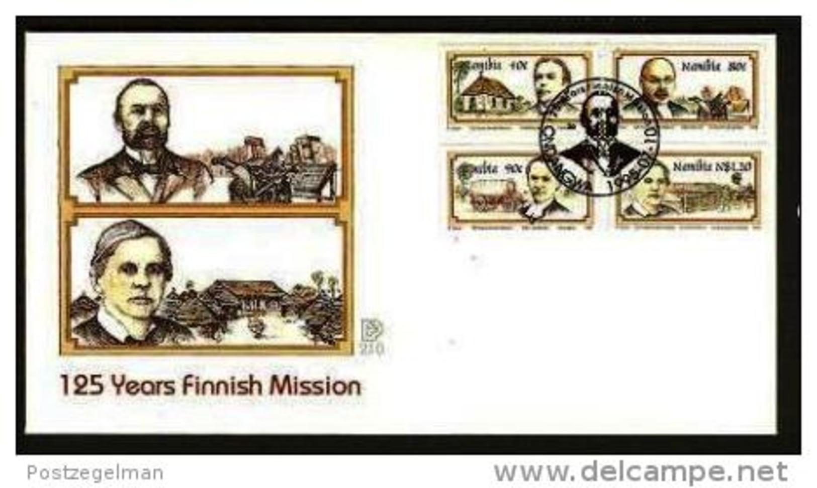 NAMIBIA, 1995, Mint FDC 2.10, Finnish Mission, Stampnrs. MI 794-797 - Namibië (1990- ...)