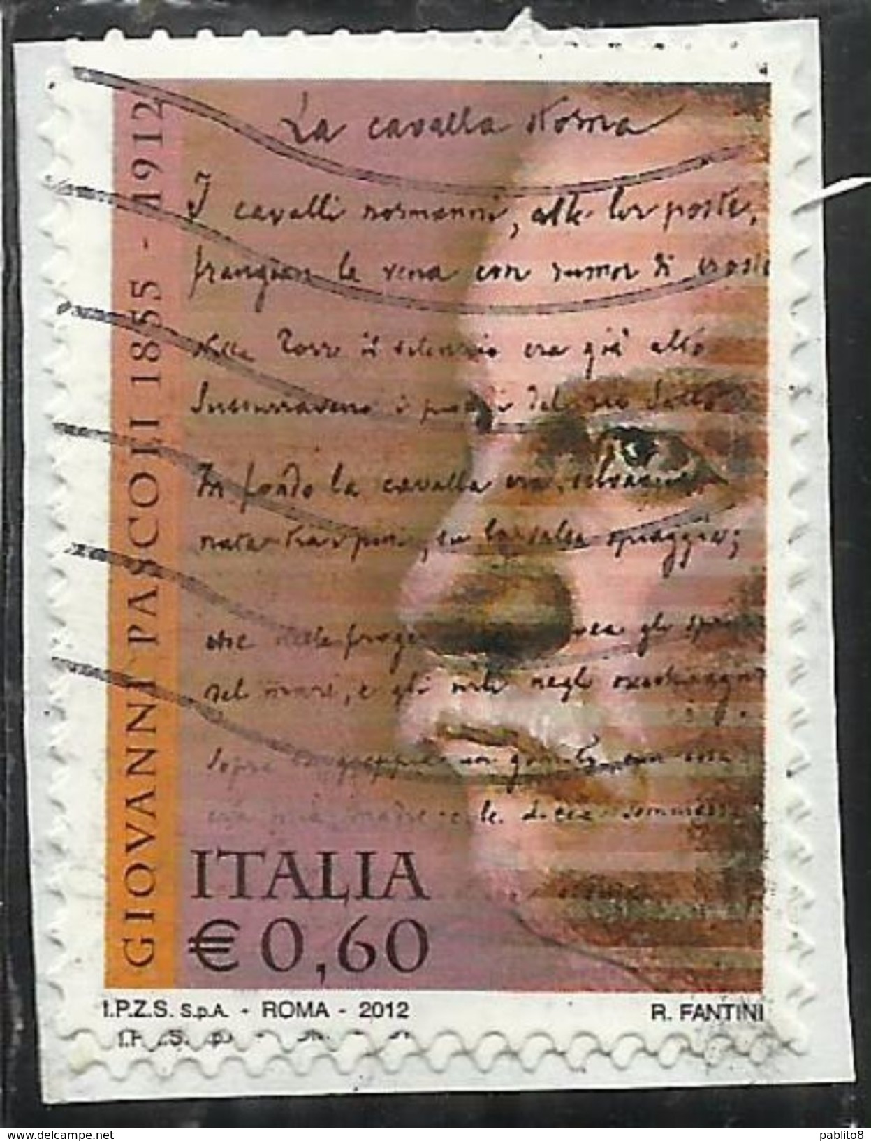 ITALIA REPUBBLICA ITALY REPUBLIC 2012 GIOVANNI PACOLI USATO USED OBLITERE' - 2011-20: Afgestempeld