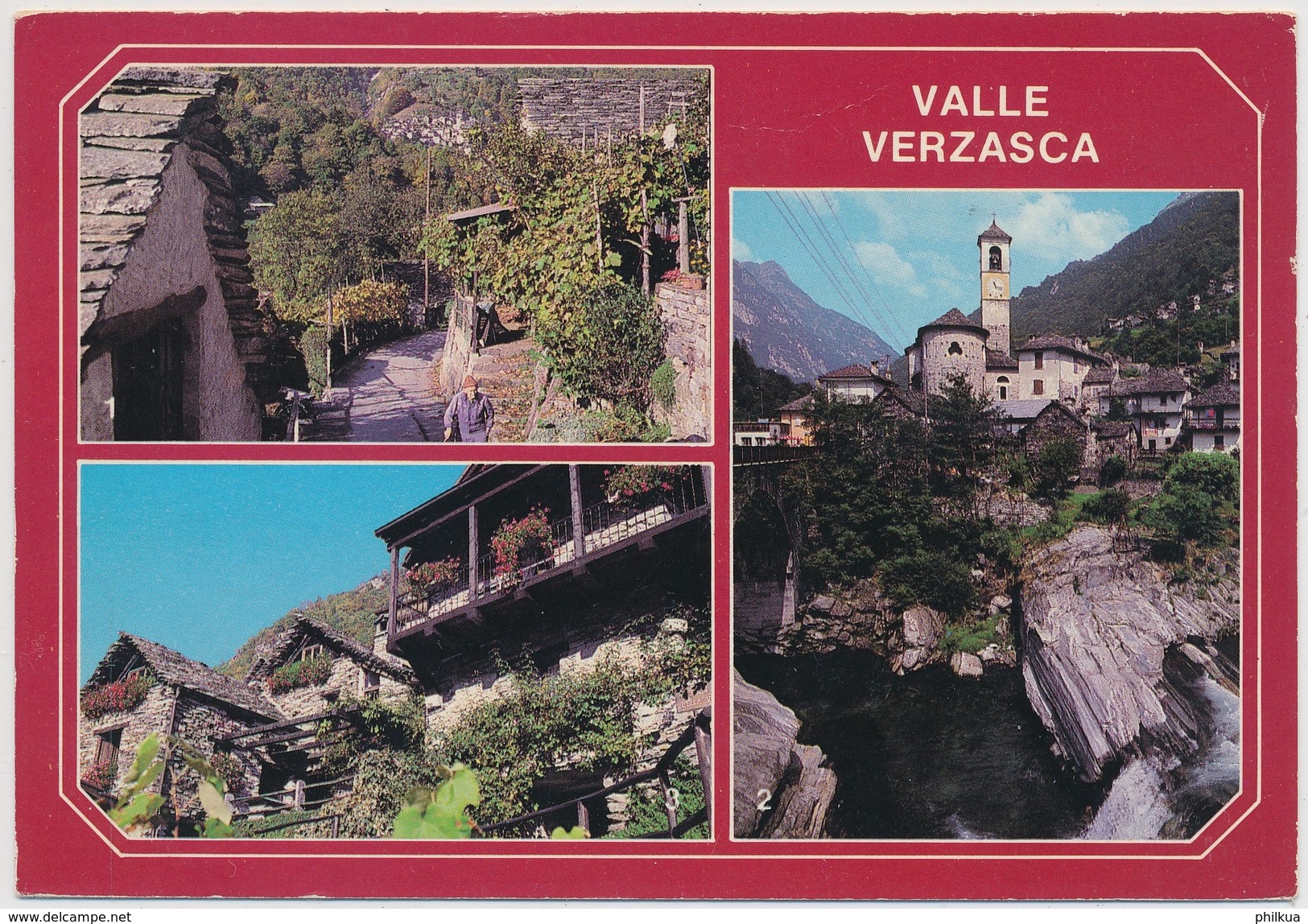 1989 - Valle Verzasca - S. Bartolomeo Corippo, Lavertezzo, Vogorno - Gelaufen - Lavertezzo 