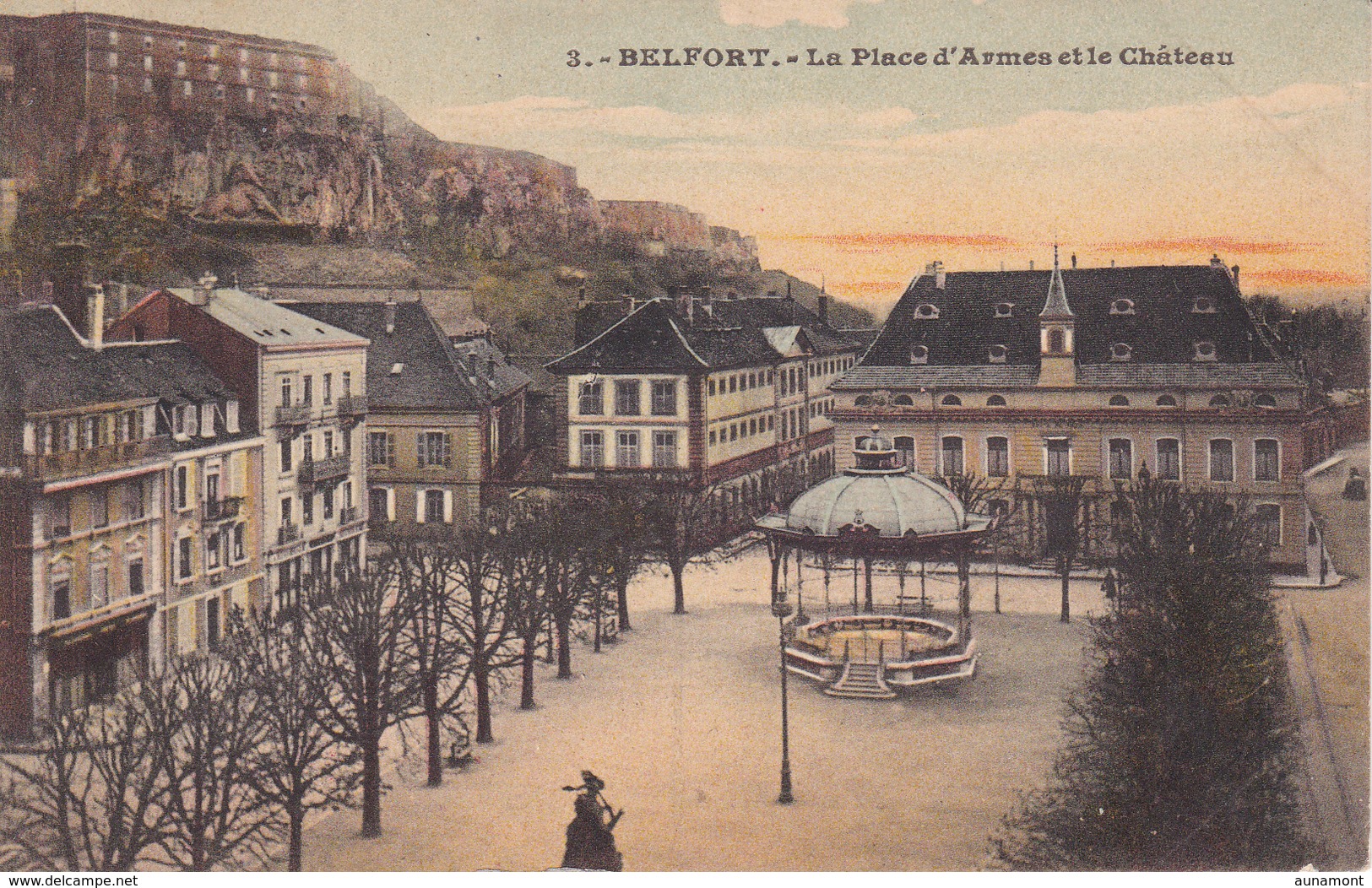 Francia--Belfort--1911--La Place D'Armes Et La Chateau - Belfort - Ciudad