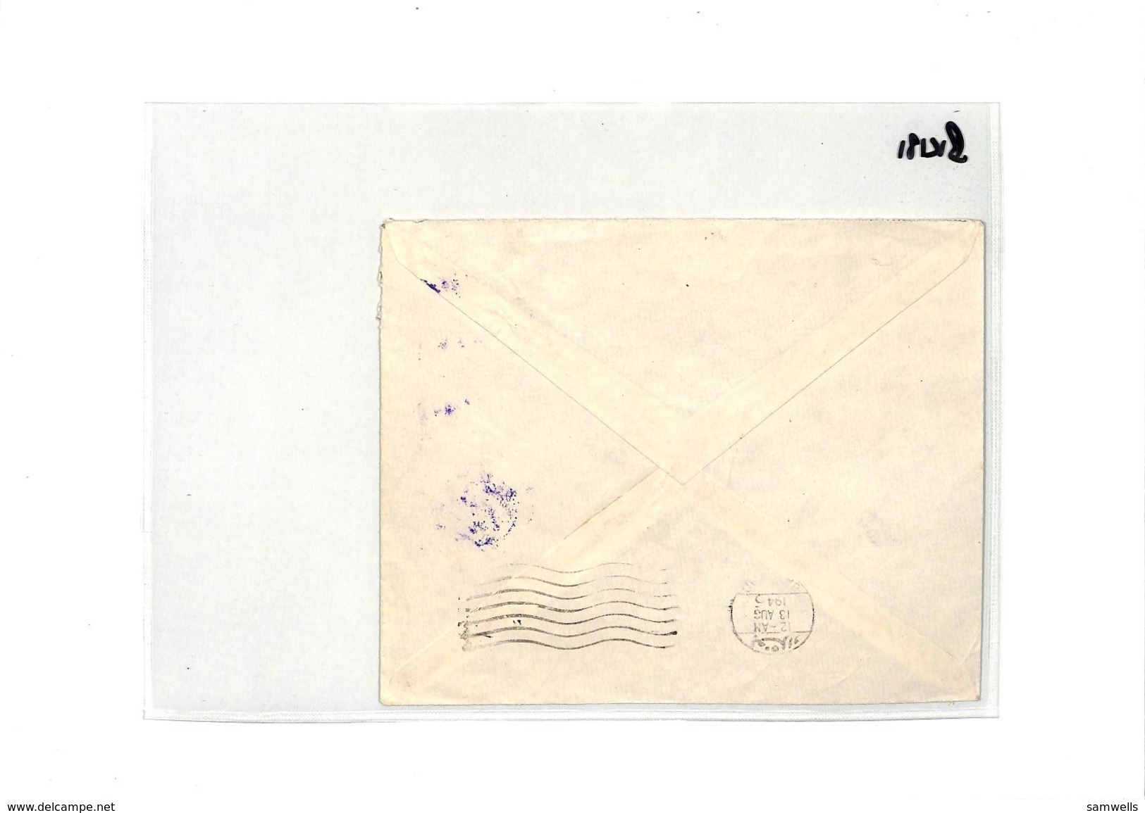 BK181 1945  Air Mail Middle East Air Mail London GB Cover {samwells}PTS - Africa (Other)