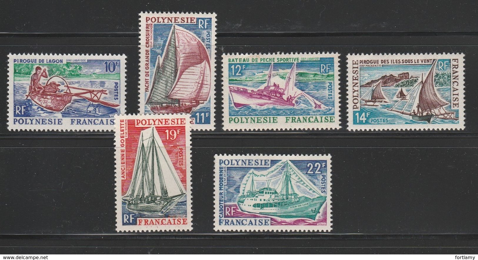 LOT 1215 POLYNESIE N°36-37-38-39-40-41 ** - Neufs