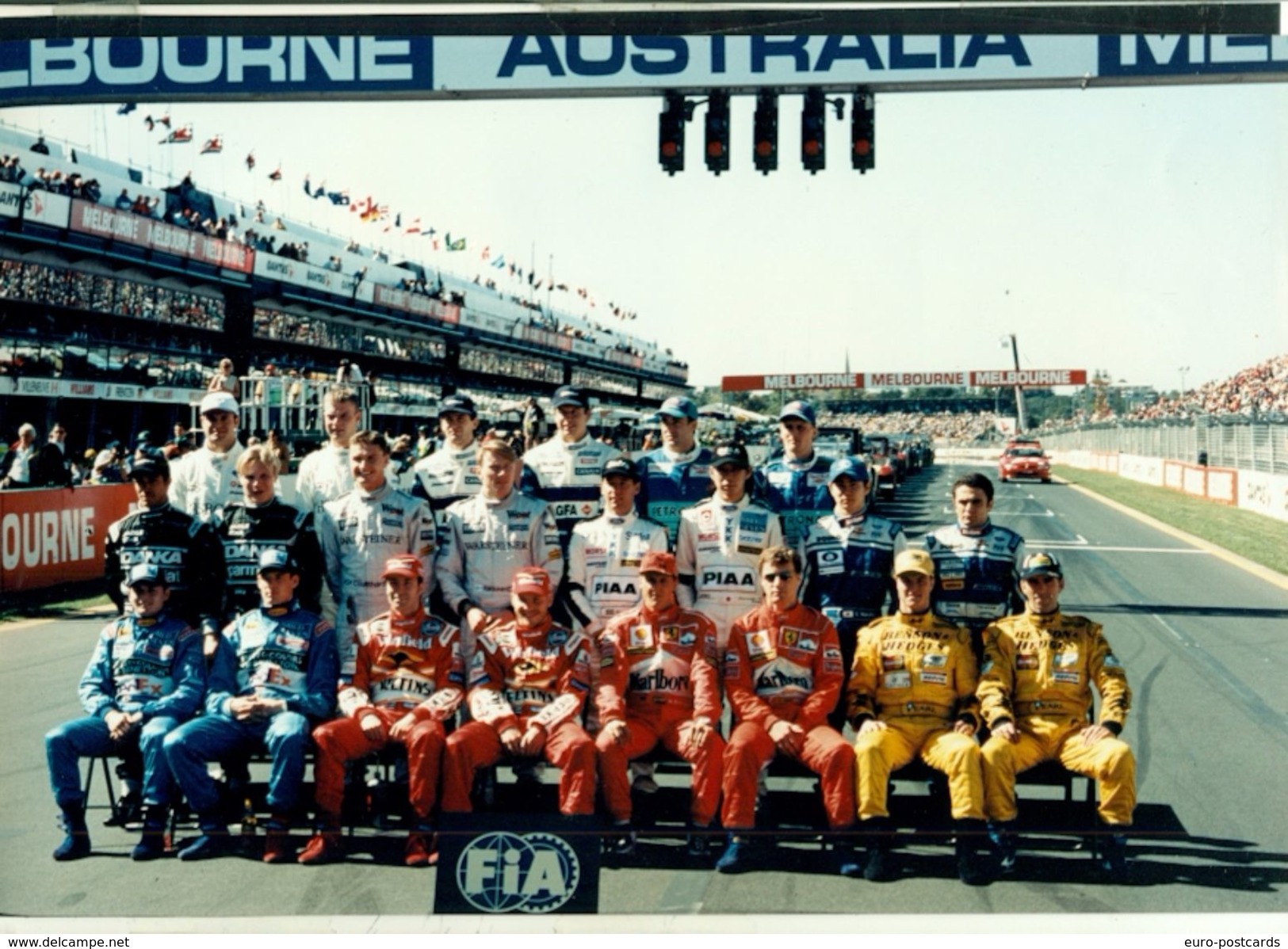 AUTOMOBILISMO- FORMULA 1 - FERRARI - PILOTI - FOTOGRAFIA CM.  30 X 20 - GP GP AUSTRALIA - MELBOURNE - Automobilismo - F1