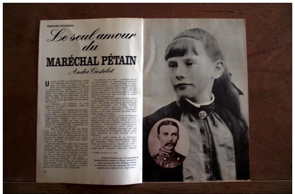 Reportage : Le Seul Amour Du Maréchal Pétain Eugénie Hardon   12 Pages - Ohne Zuordnung