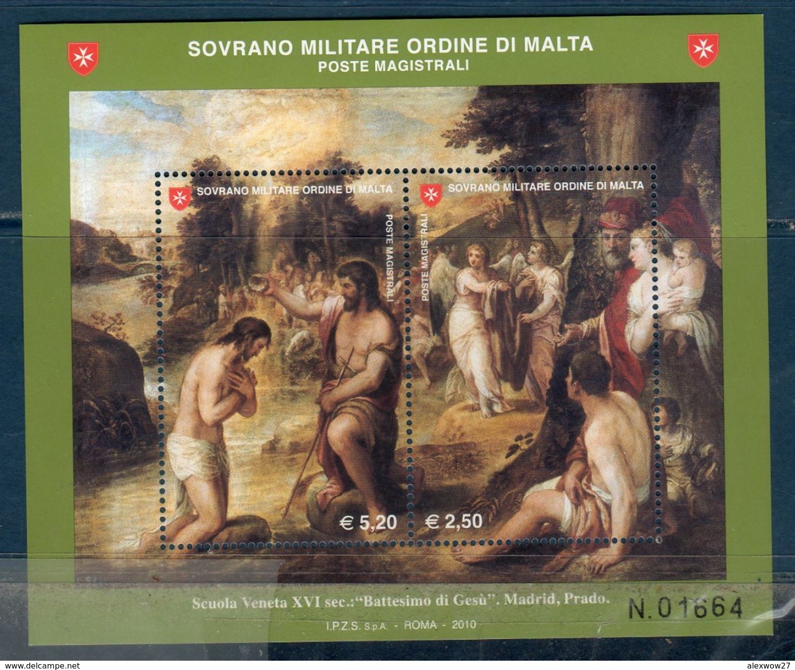 S.M.O.M 2010 -- S.Giovanni 2010  (BF 96) ** MNH/ VF - Sovrano Militare Ordine Di Malta