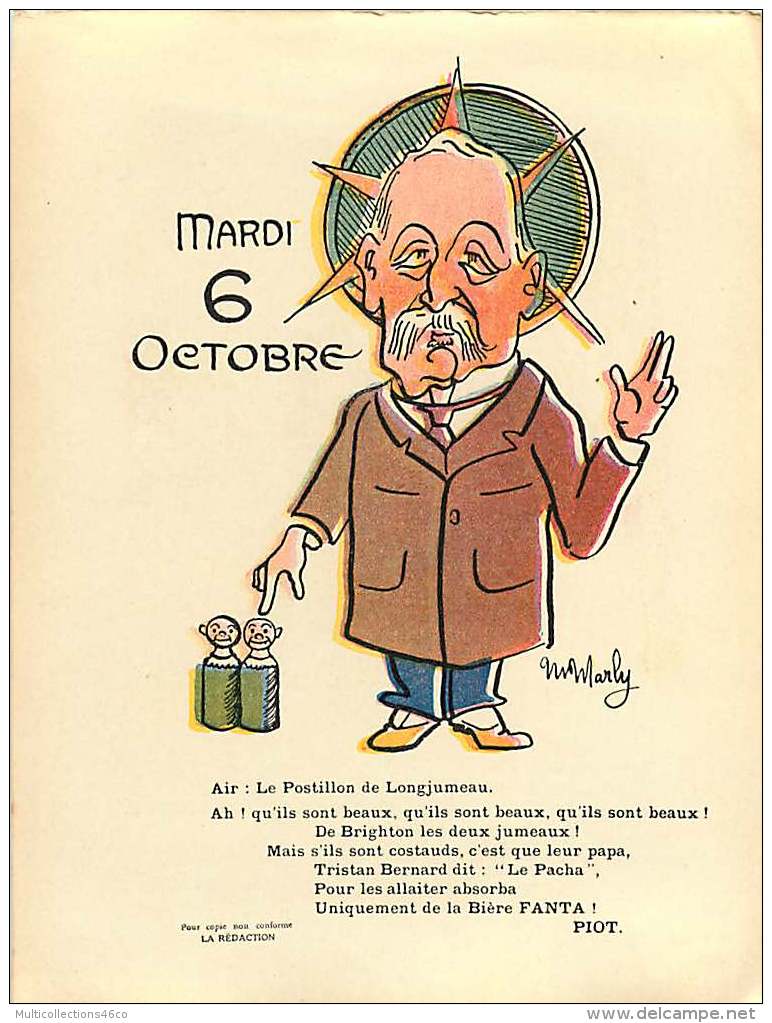 160717 - Feuille Extraite De L'ALBUM REVUE Des OPINIONS CALENDRIER 1914 éphéméride - Bière FANTA Pur Sang  Hippisme - Colecciones