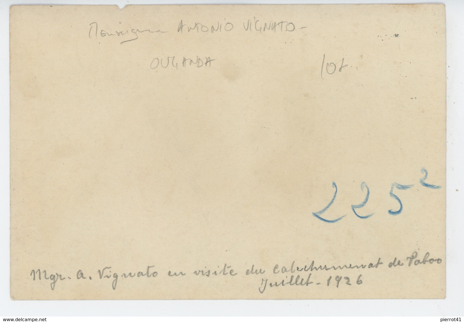 AFRIQUE - OUGANDA - CATECHISME - Cliché Représentant Le Mgr ANTONIO VIGNATO Parmi Les Indigènes En Juillet 1926 - Ouganda