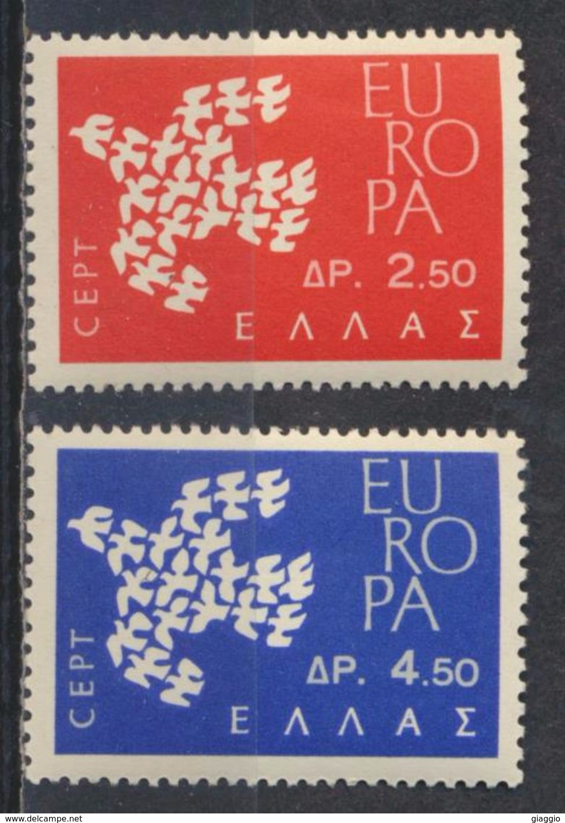 °°° GRECIA GREECE - Y&T N°753/54 - 1961 MNH °°° - Unused Stamps