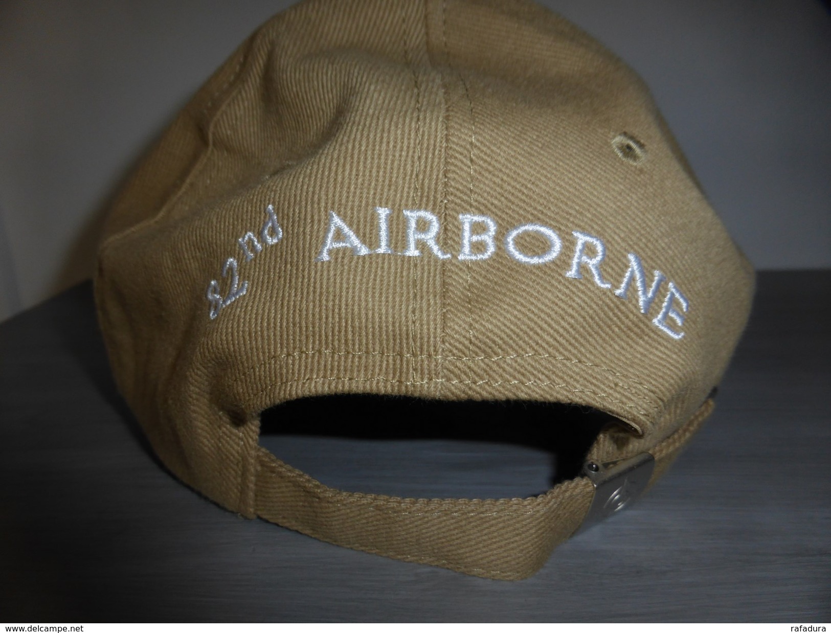 Casquette Beige AIRBORNE 82 Nd ALL AMERICAN Paratrooper JEEP CAP US VO - Headpieces, Headdresses