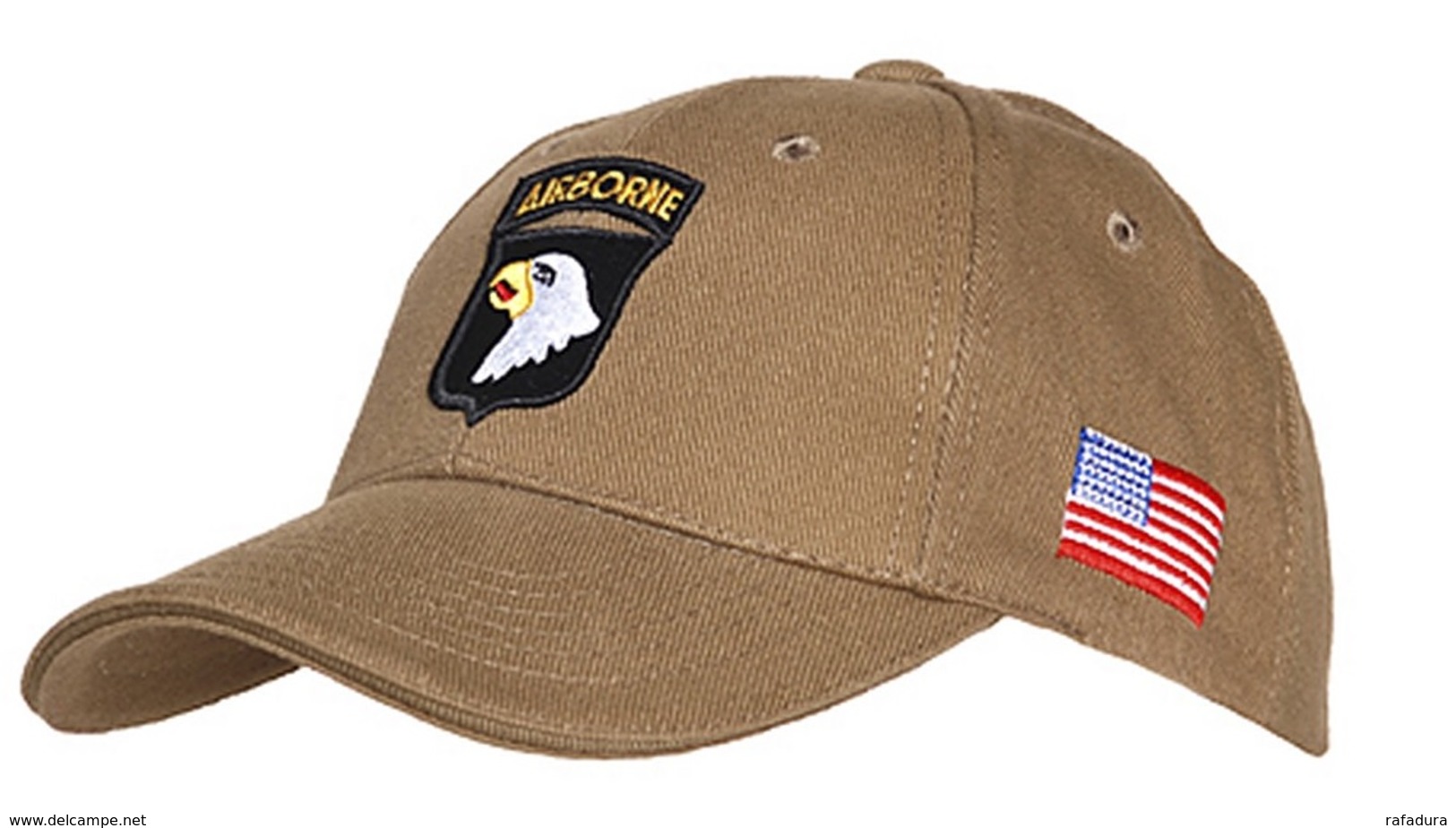 Casquette Beige AIRBORNE 101st SCREAMING EAGLES JEEP CAP US VO MILITARIA US PARA - Copricapi