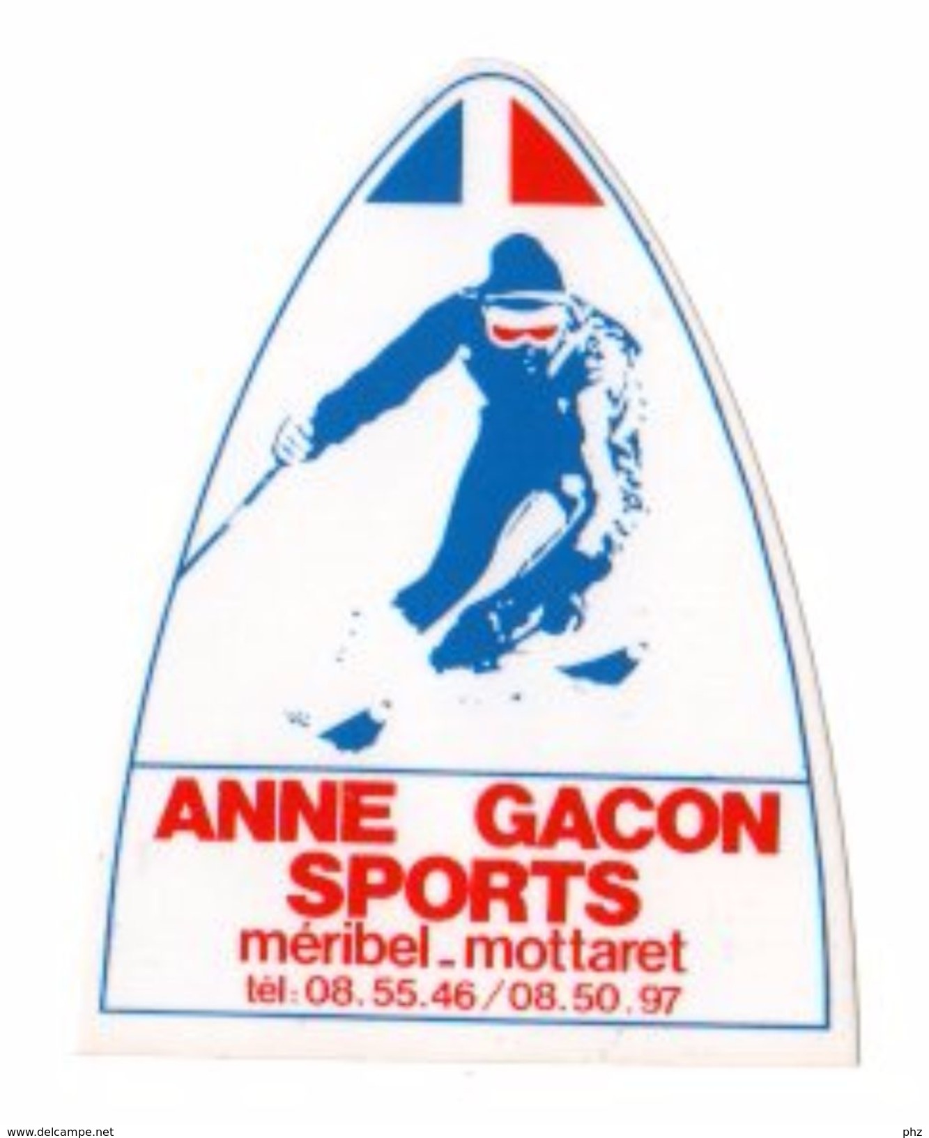 Autocollant Ancien Méribel Anne Gacon Sports - Autocollants