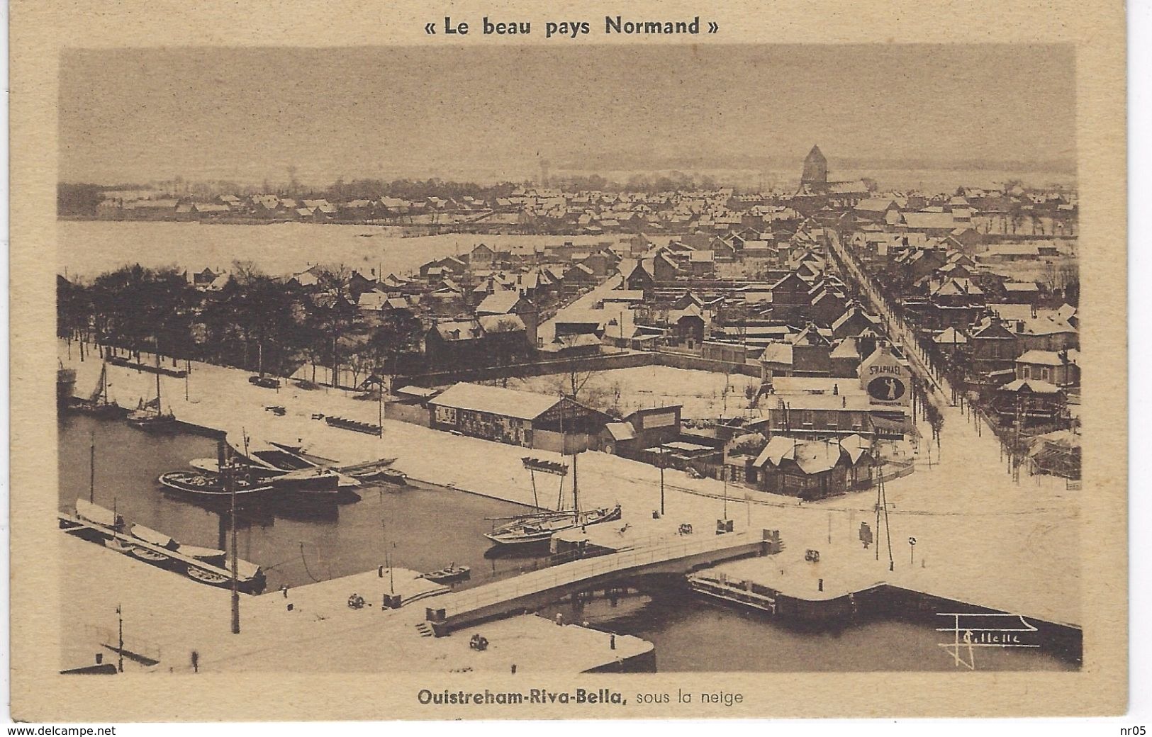 CPA 14 ( Calvados ) - OUISTREHAM - RIVA BELLA  Sous La Neige - Riva Bella