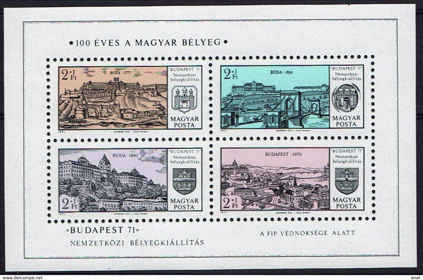 Ungarn Hungaria 1971 - Budapest - MiNr Block 79 (2650-2653) - Ungebraucht