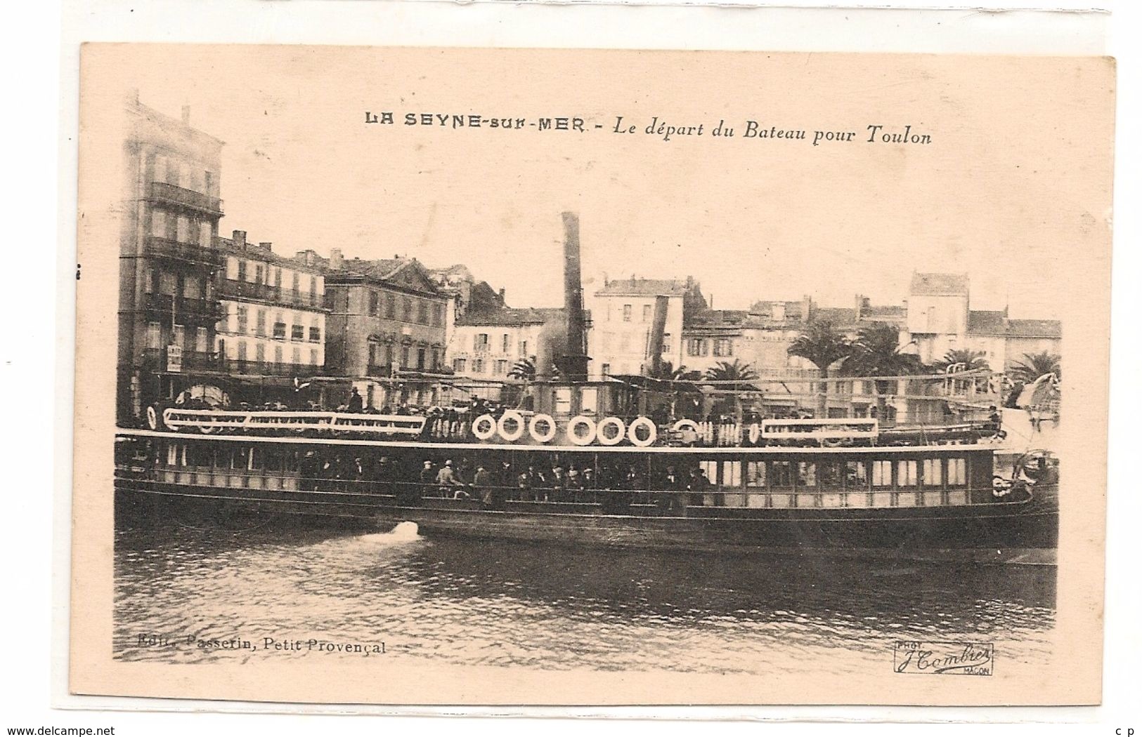 La Seyne Sur Mer - Le Depart Du Bateau Pour Toulon  -  COMBIER - CPA ° - La Seyne-sur-Mer