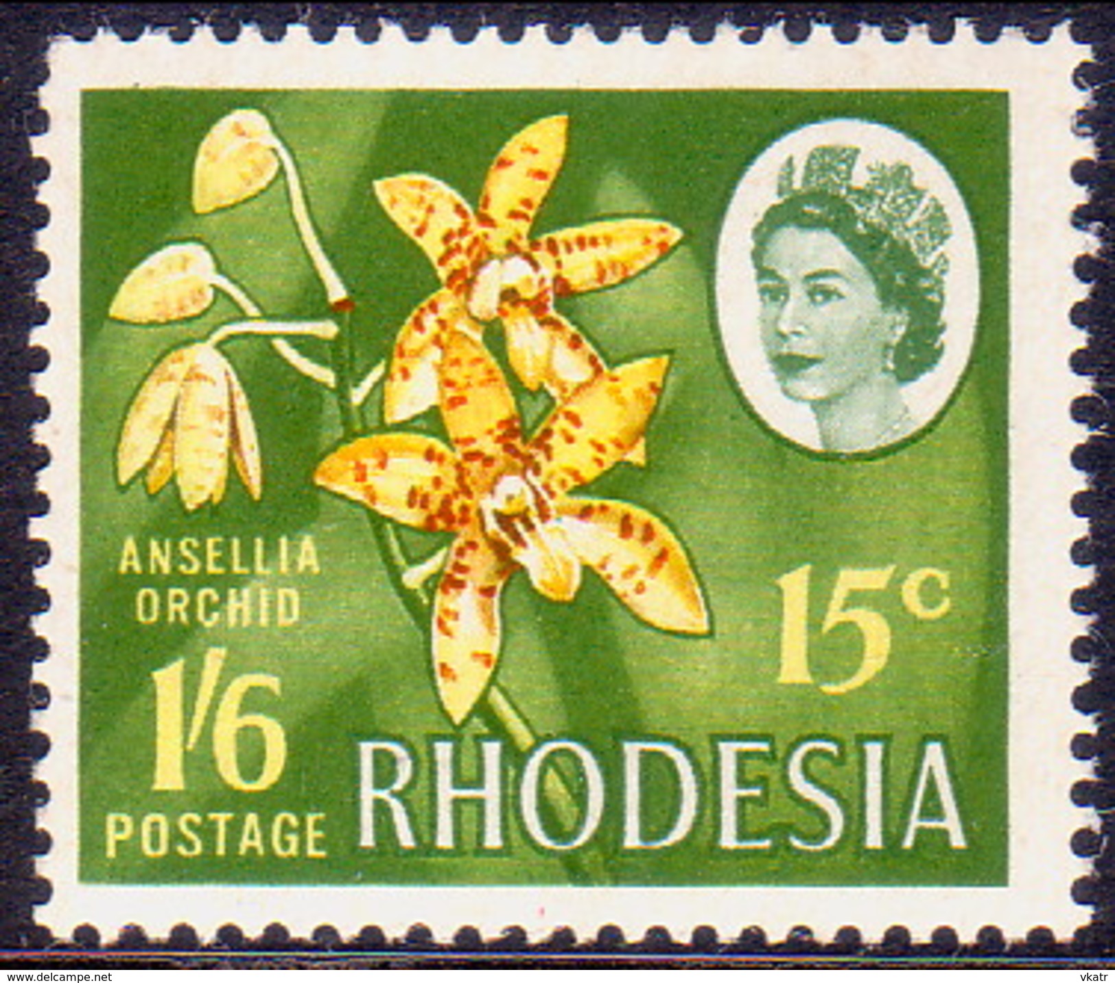 RHODESIA 1967 SG #410 1sh6d/15c MLH Dual Currency - Rhodesia (1964-1980)