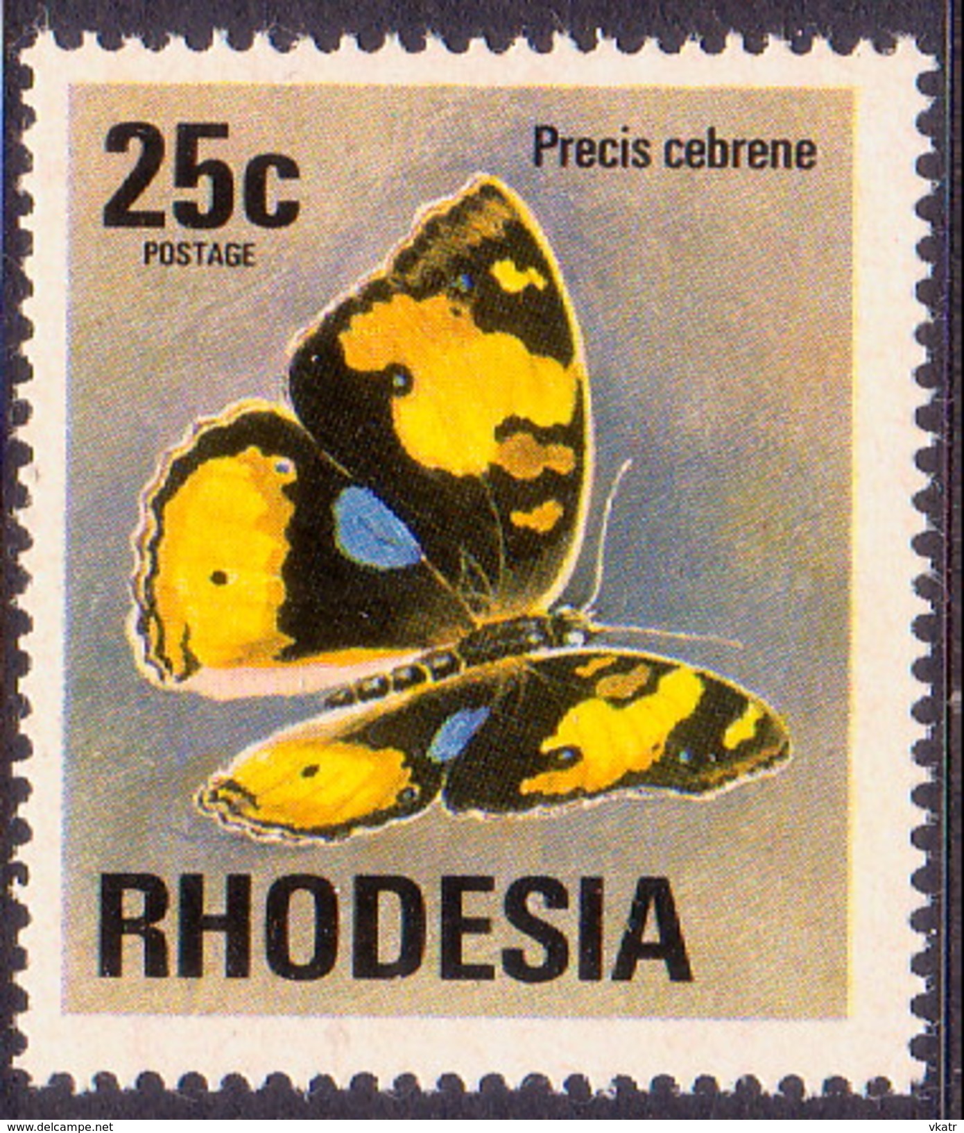 RHODESIA 1974 SG #505 25c MNH Butterfly - Rhodesien (1964-1980)