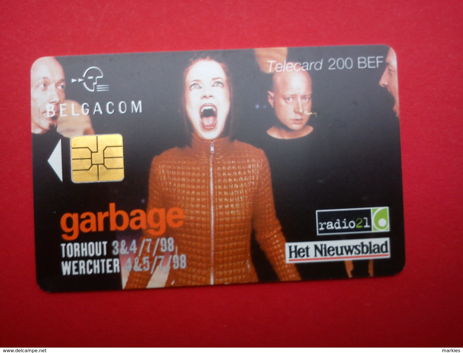 Garbage Phonecard T.W 1998 Rare - Plakate & Poster