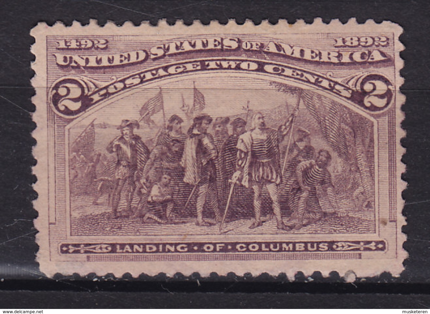 United States 1893 Mi. 74  2c. Columbus MNG (Mint No Gum) * (2 Scans) - Neufs