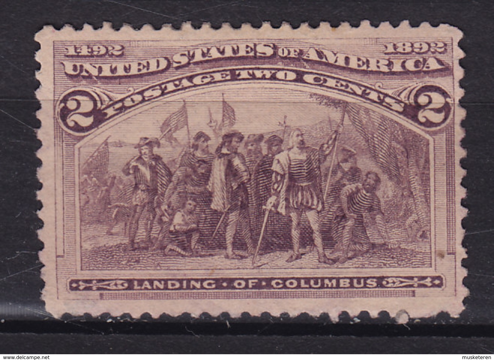 United States 1893 Mi. 74  2c. Columbus MNG (Mint No Gum) * (2 Scans) - Ungebraucht