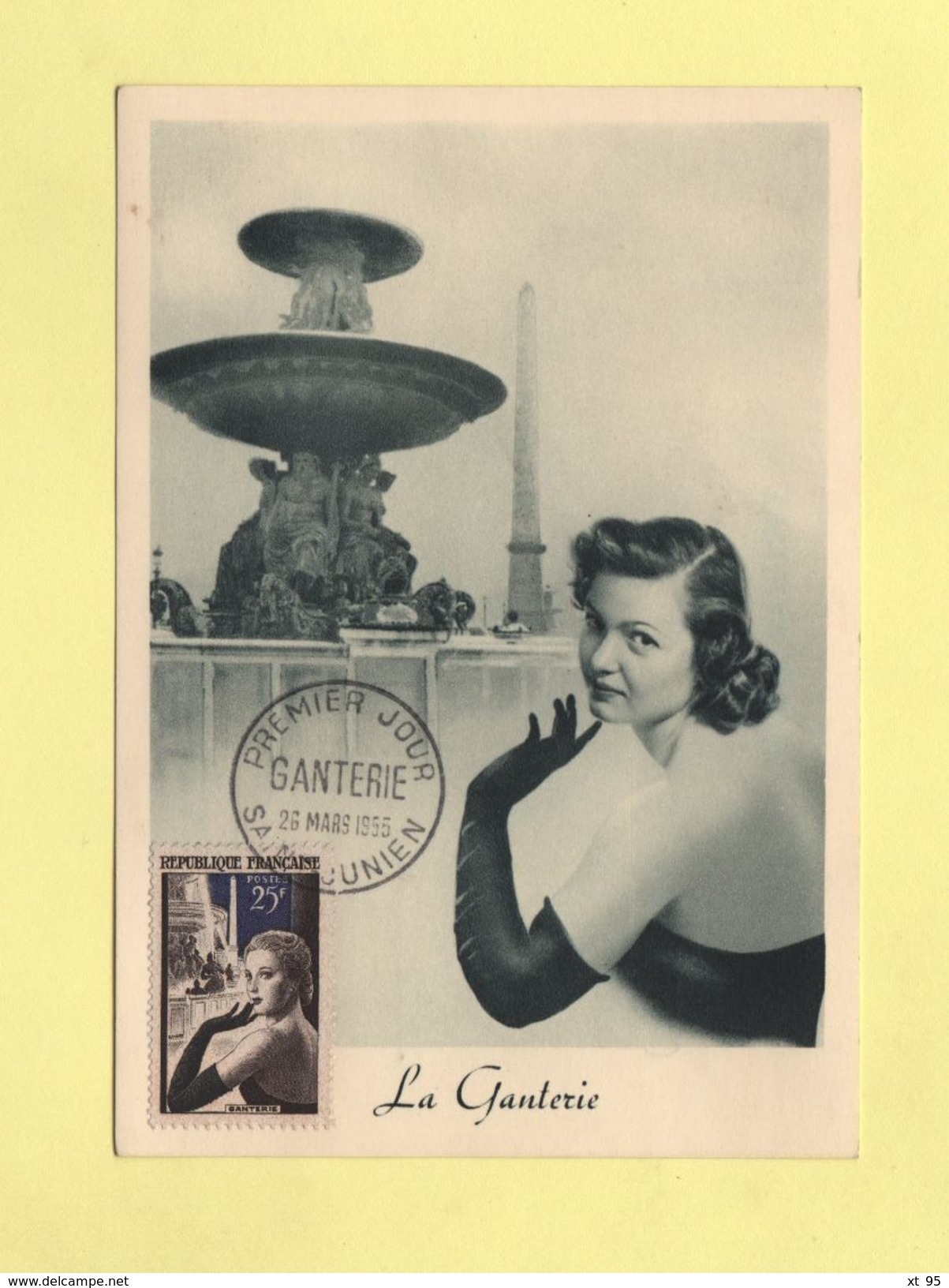 Carte Maximum - N°1020 - La Ganterie - 1950-1959