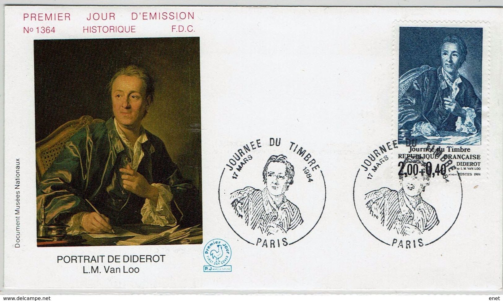 Frankreich France 1984 - Denis Diderot - MiNr 2430 FDC - Briefe U. Dokumente