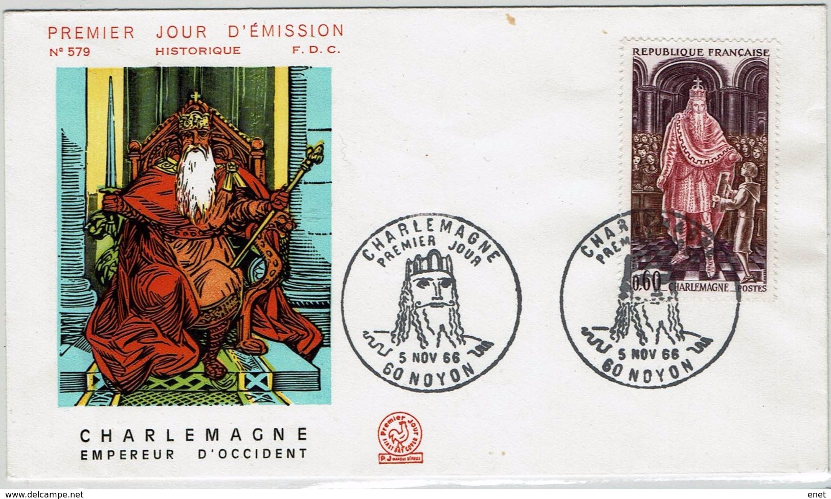 Frankreich France 1966 - Charlemagne - Karl Der Große - MiNr 1562 FDC - Briefe U. Dokumente