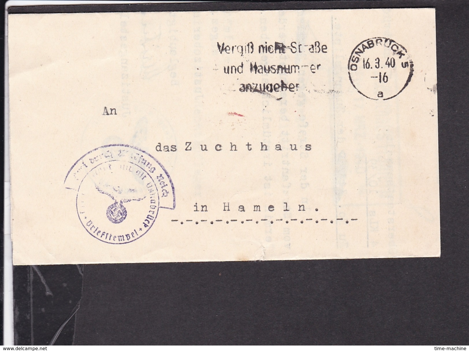 Brief Stempel Osnabrück 1940 - Briefe U. Dokumente