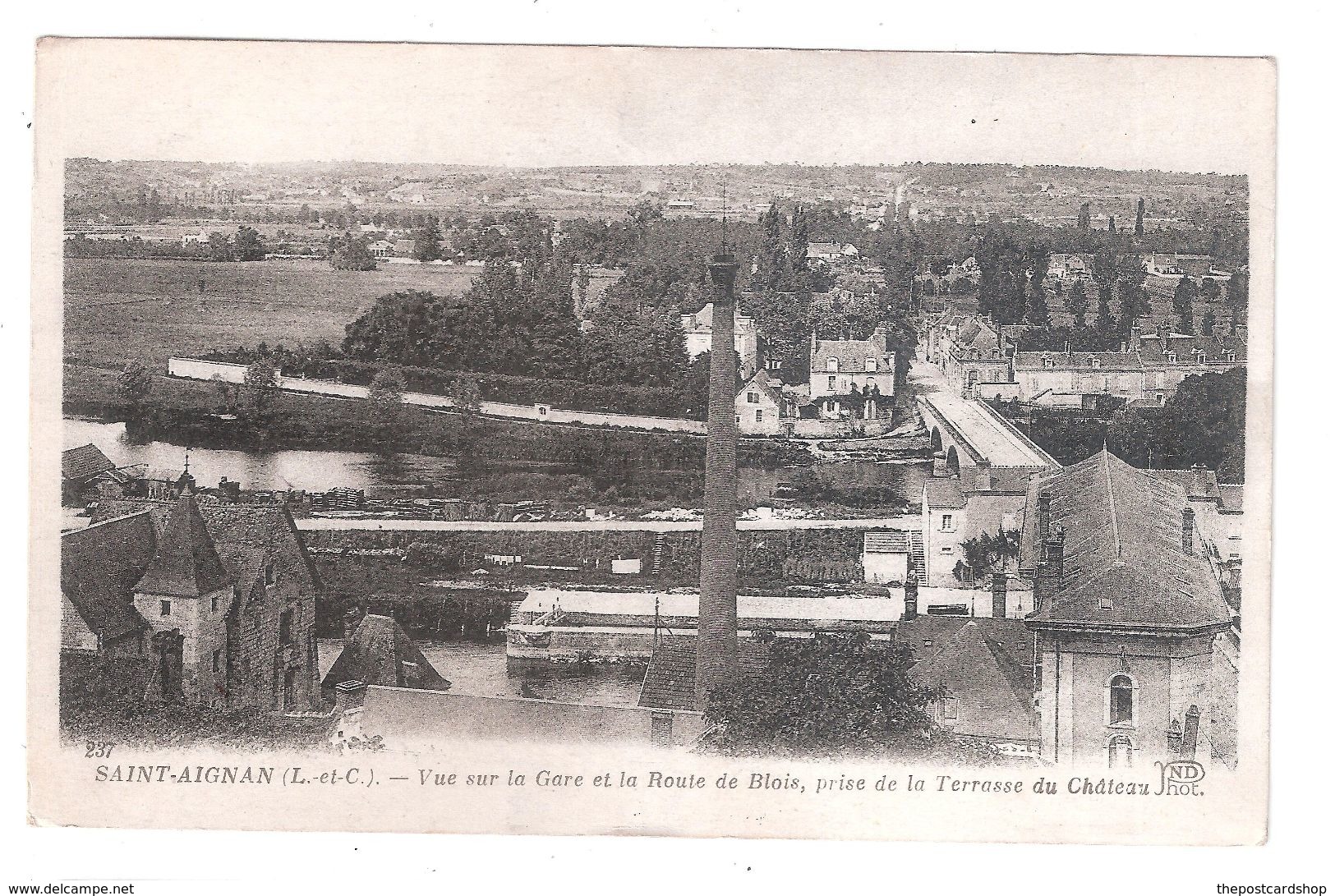 CPA 41 Saint Aignan Vue Sur La Gare Et La Route De Blois Prise De La Terrasse Du Chateau ACHETEZ IMMEDIATEMANT - Saint Aignan