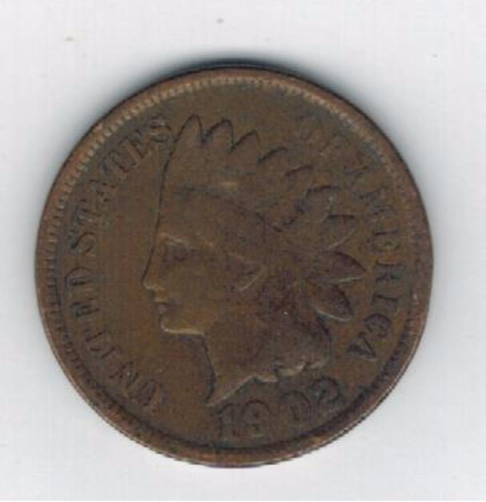 USA , One Cent,  Indian Head, 1902,  Used,  See Scans. - 1859-1909: Indian Head