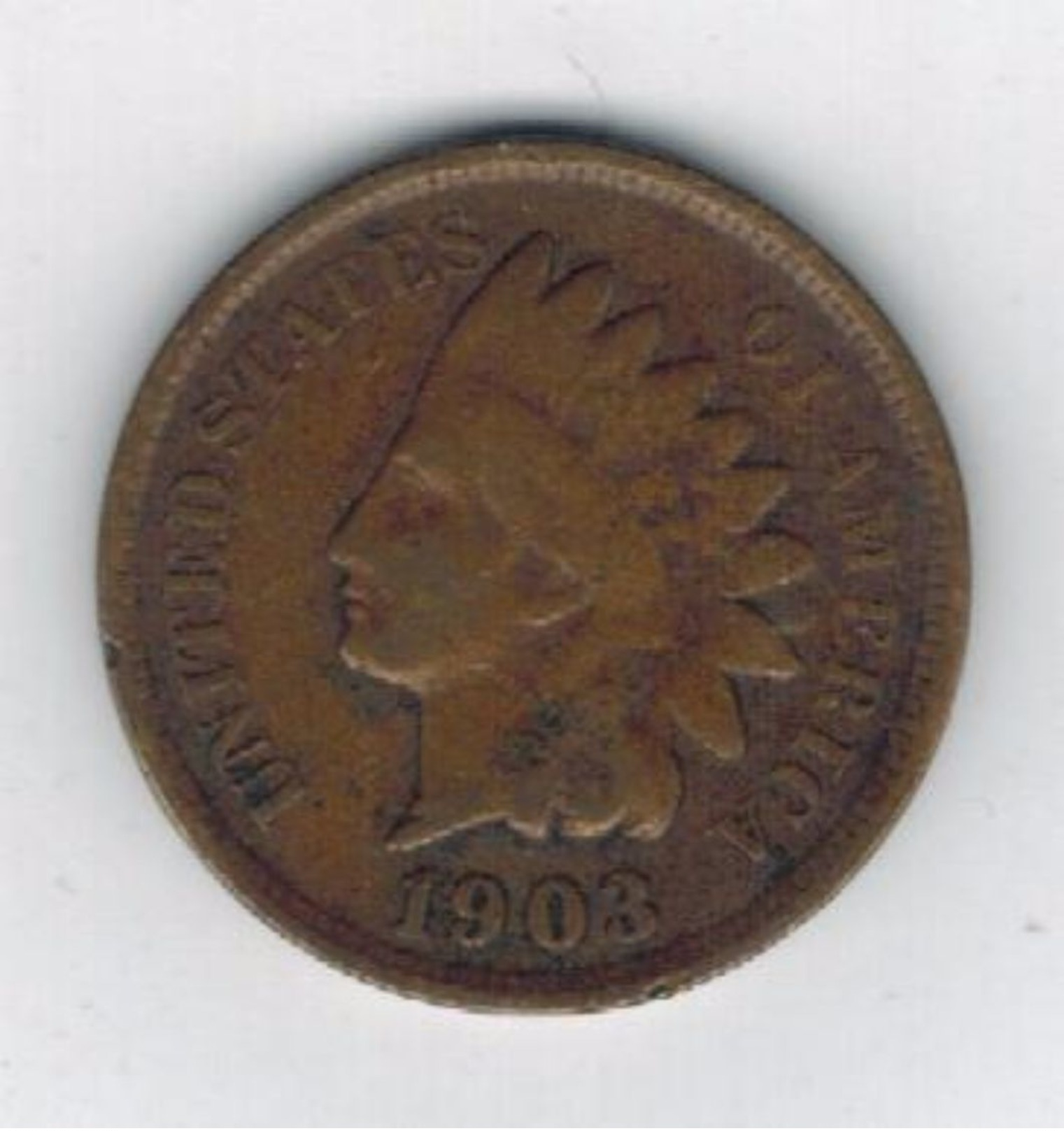 USA , One Cent,  Indian Head, 1903,  Used,  See Scans. - 1859-1909: Indian Head