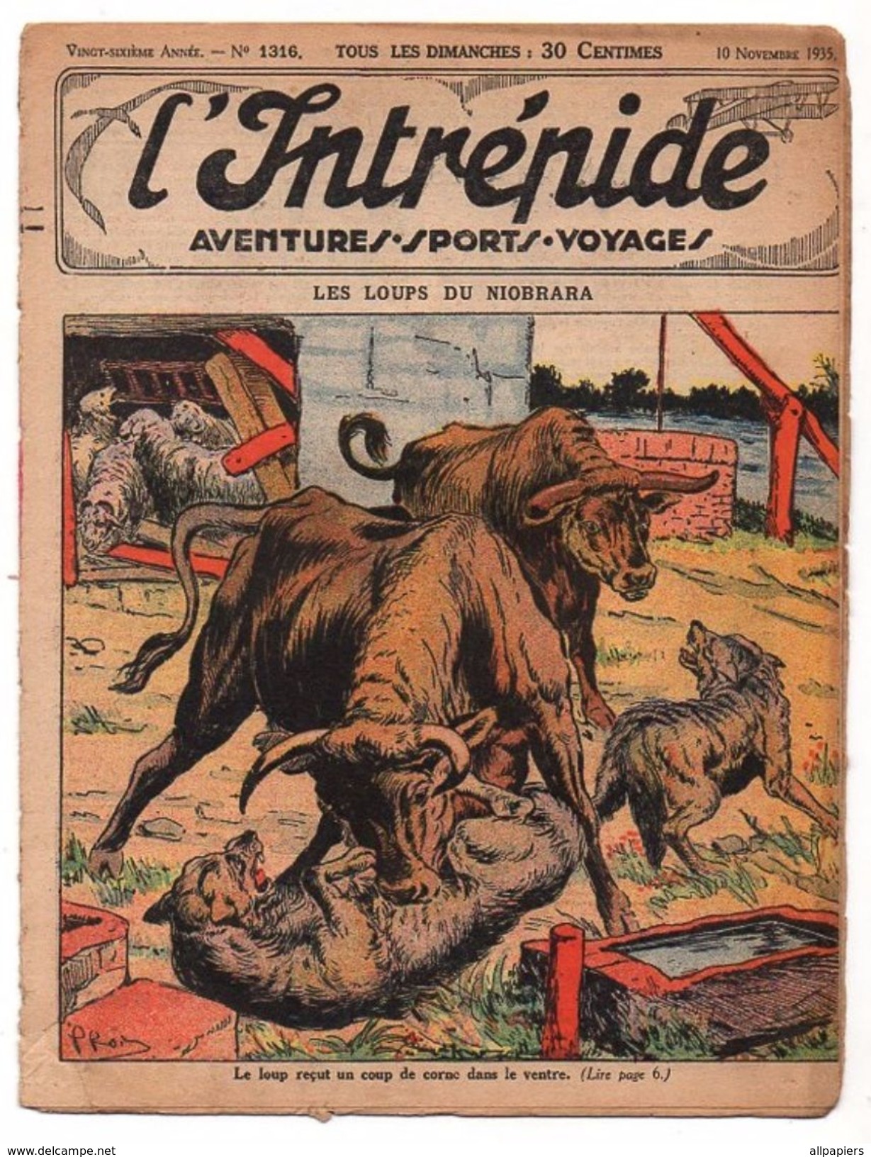 L'intrépide N°1316 Les Loups Du Niobrara - Les Sultans Blancs - Les Extraordinaires Aventures De César-Napoléon Rascasse - L'Intrépide