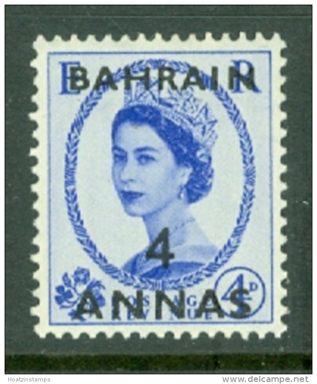 Bahrain: 1952/54   QE II   SG86    4a On 4d       MH - Bahrain (...-1965)