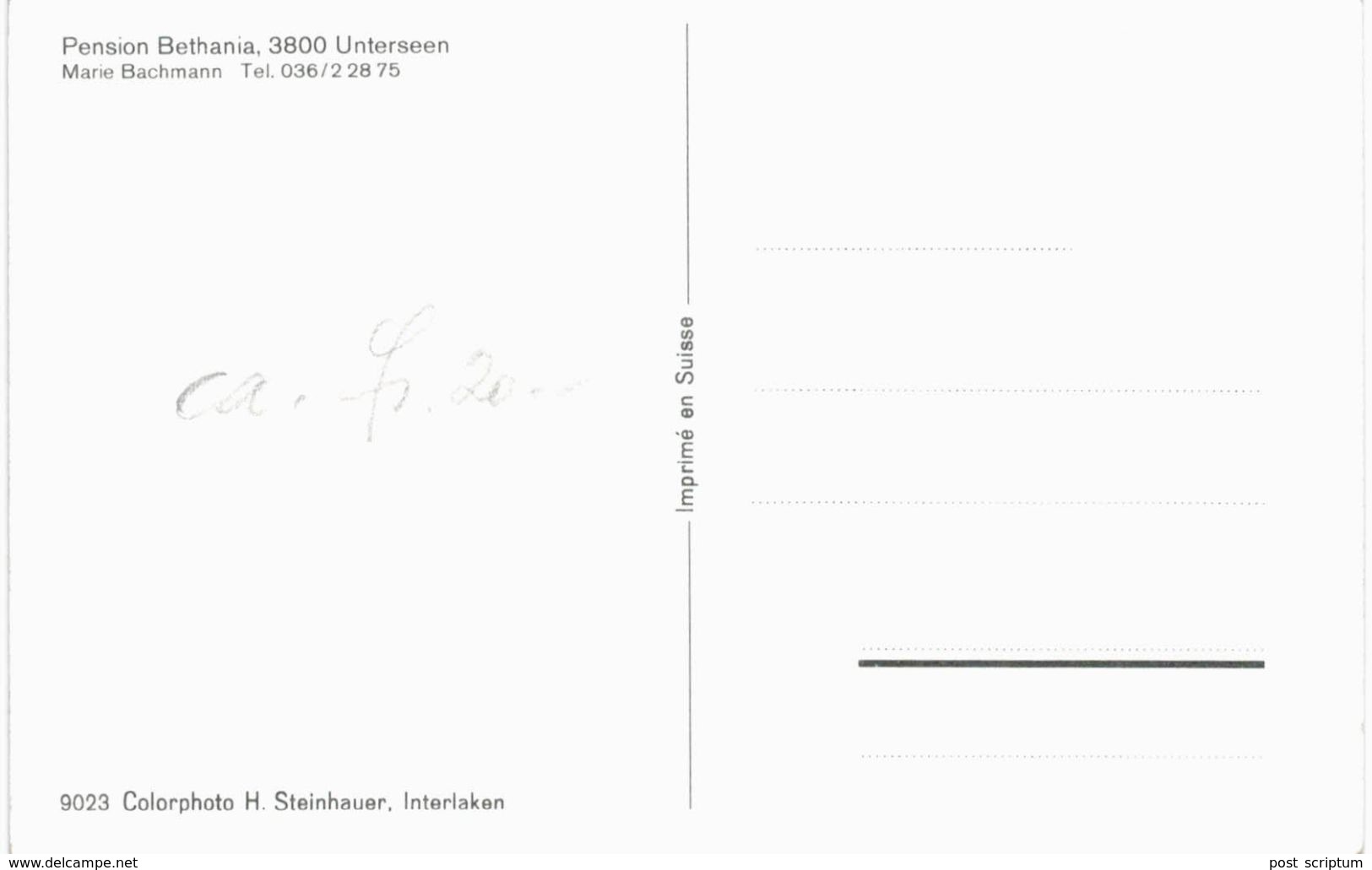 Suisse - Unterseen Pension Bethania - Unterseen