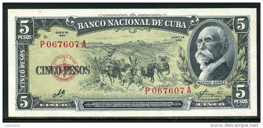 269-Cuba Billet De 5 Pesos 1960 P067A - Cuba