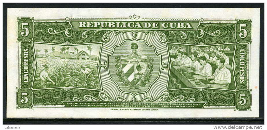 269-Cuba Billet De 5 Pesos 1960 P067A - Cuba