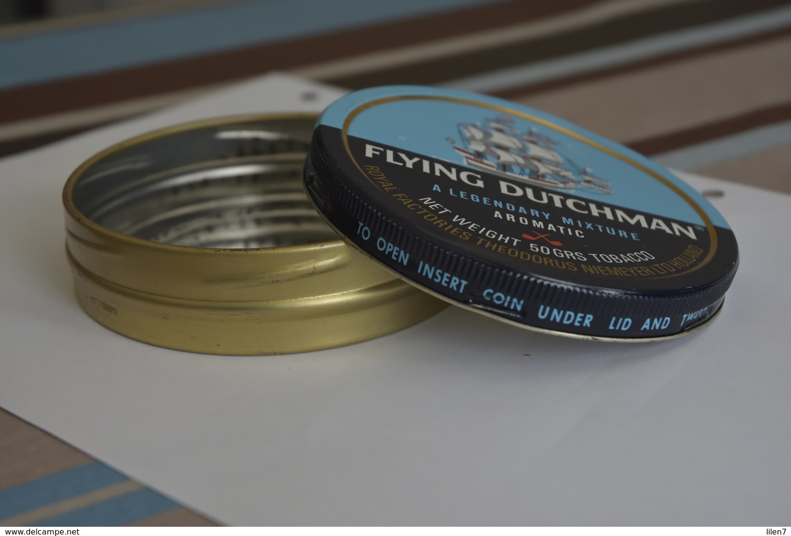 Boite En Fer Tabac Flying Dutchman - Scatole