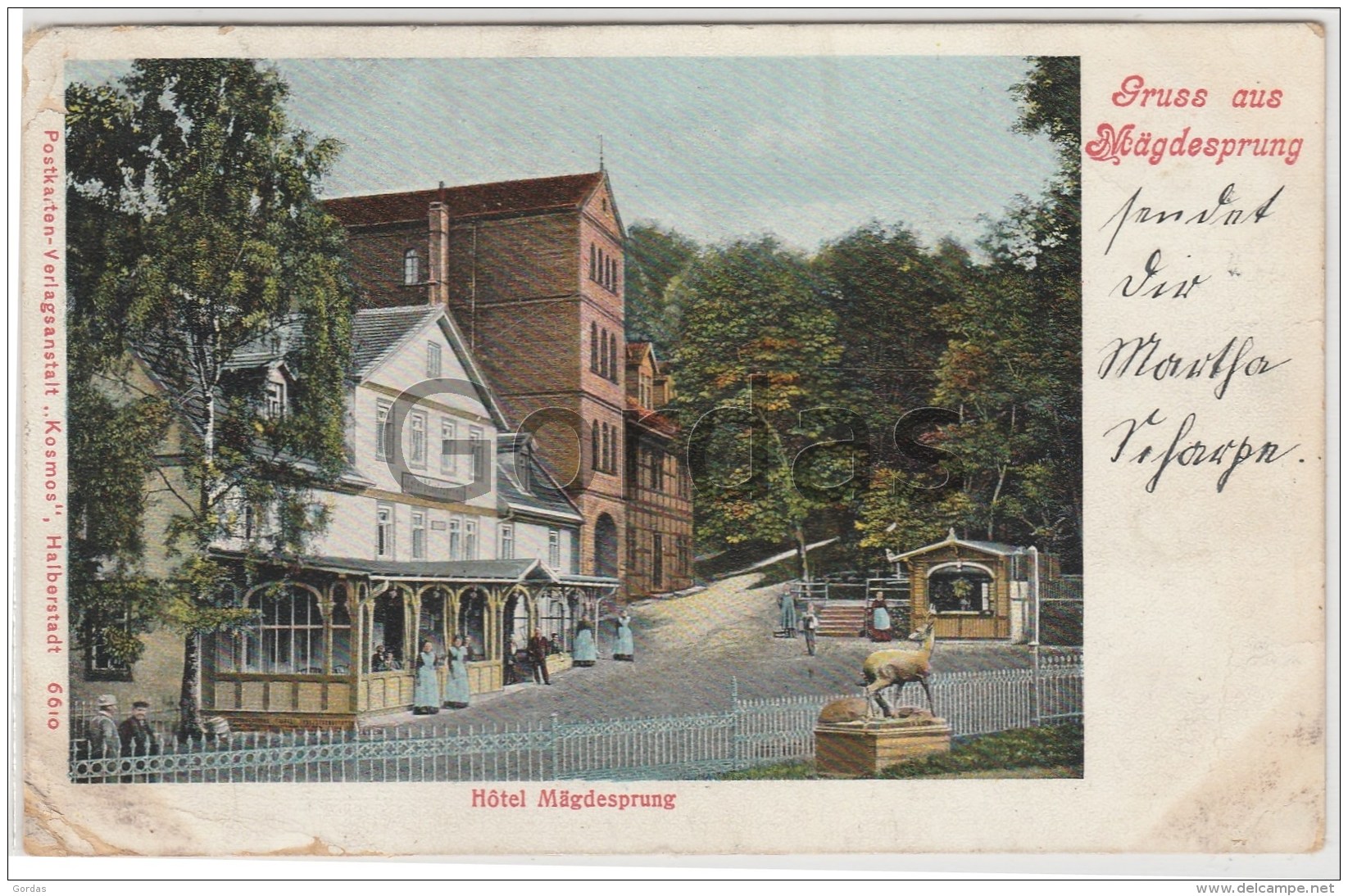 Germany - Gruss Aus Magdesprung - Hotel Magdesprung - Litho - Harzgerode