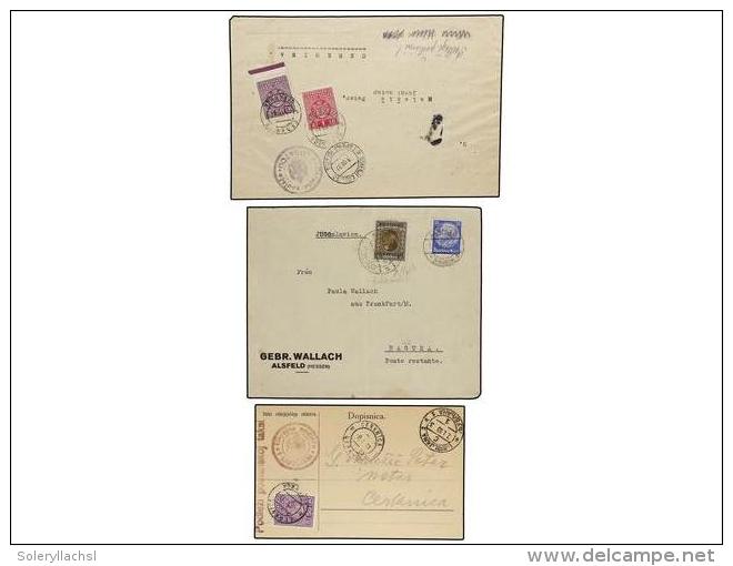 YUGOSLAVIA. 1934-41. Conjunto De 7 Cartas O Tarjetas Circuladas Desde El Interior O Del Extranjero, Tasadas A La... - Autres & Non Classés