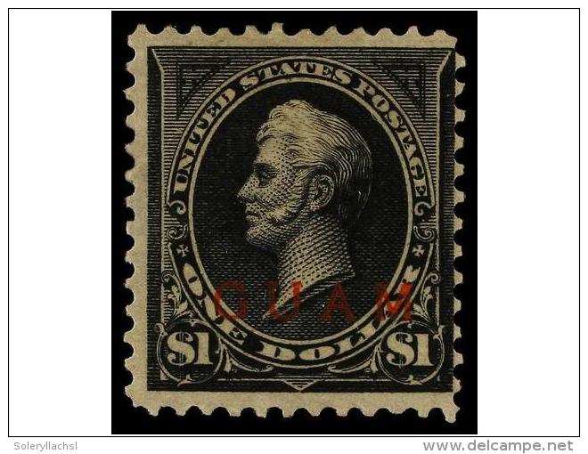 * GUAM. Sc.13. 1899. 1 Dollar Black Type II. Fine With Original Gum. Cert. PF&acute;54. Scott.4.500$. - Autres & Non Classés