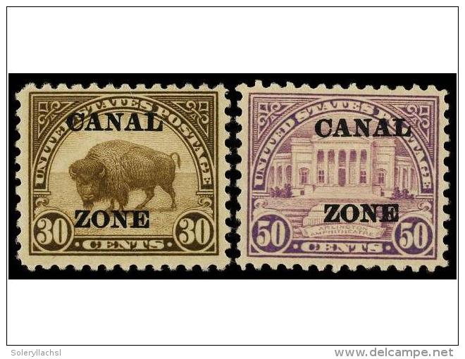 * ESTADOS UNIDOS. Sc.79, 80. 1924-25. CANAL ZONE. 30 Cts. And 50 Cts. FINE. Scott.112,5$. - Autres & Non Classés