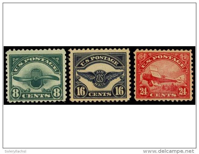 * ESTADOS UNIDOS. Sc.C4/6. 1924. Complete Set, Hinged. Scott.176$. - Autres & Non Classés