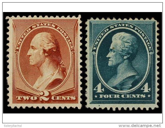 (*) ESTADOS UNIDOS. Sc.210/11. 1883. 2 Cts. Red-brown, 4 Cts. Blue Green, Without Gum. FINE.... - Autres & Non Classés