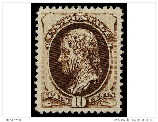 (*) ESTADOS UNIDOS. Sc.161. 1873. 10 Cts. Brown. Very Well Centered And Strong Colour, Without Gum.... - Otros & Sin Clasificación