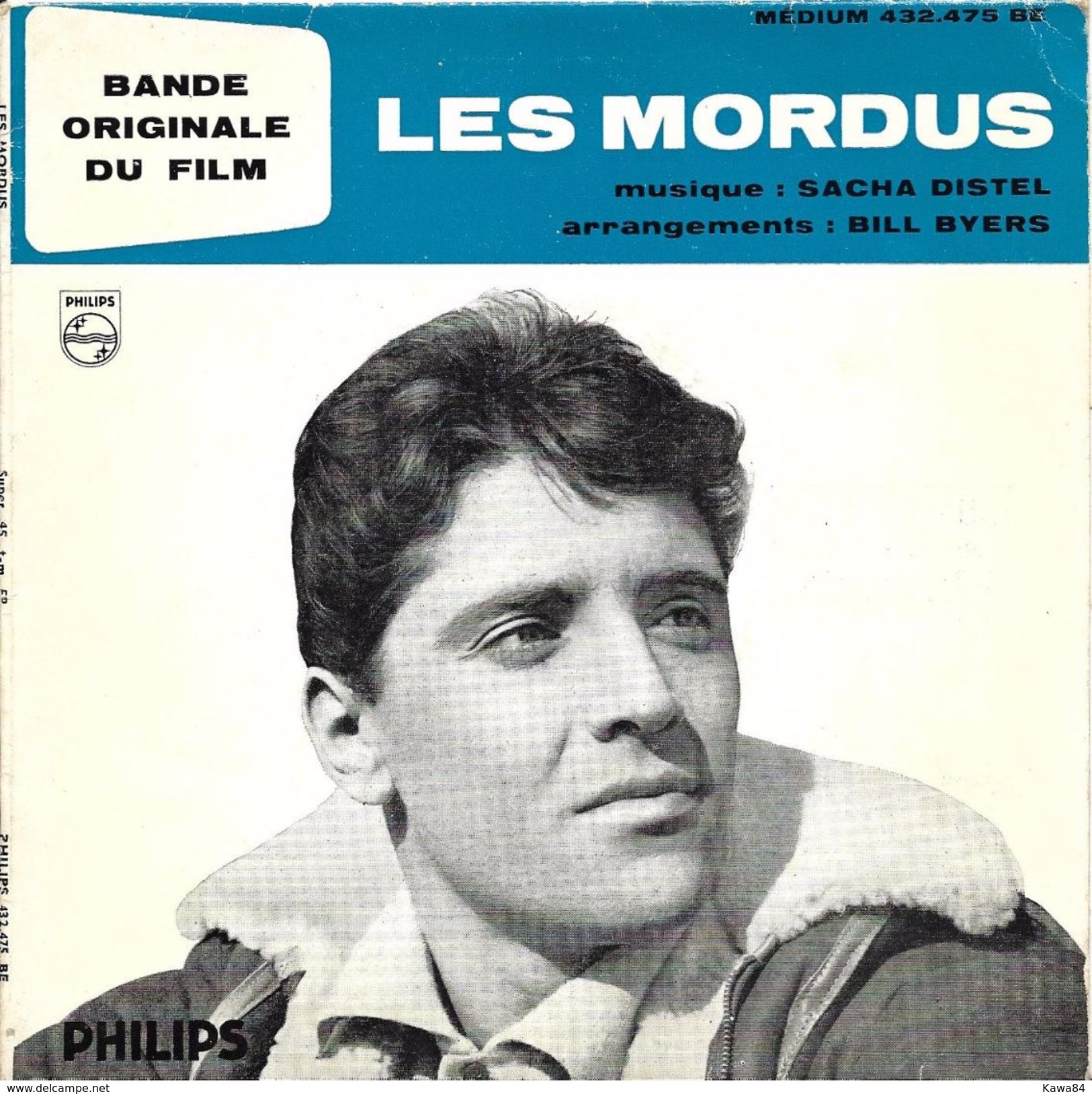 EP 45 RPM (7")  B-O-F  Sacha Distel  "  Les Mordus  " - Soundtracks, Film Music