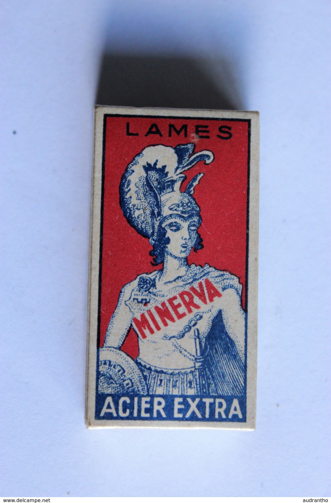 Ancien Paquet 12 Lames De Rasoir MINERVA Acier Encore Emballé - Belle Illustration Art Déco - Hojas De Afeitar