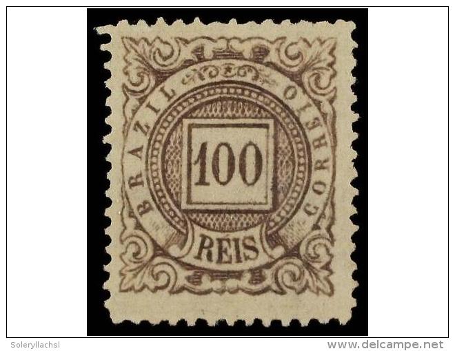 (*) BRASIL. Sc.92. 1885. 100 Reis Lila. Color Fuerte, Sin Goma. Scott.125$. - Autres & Non Classés