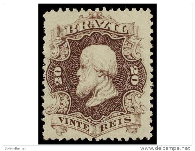 * BRASIL. Sc.54a. 1866. 20 Reis Dull Violet With Original Gum. Fresh And Fine. - Autres & Non Classés